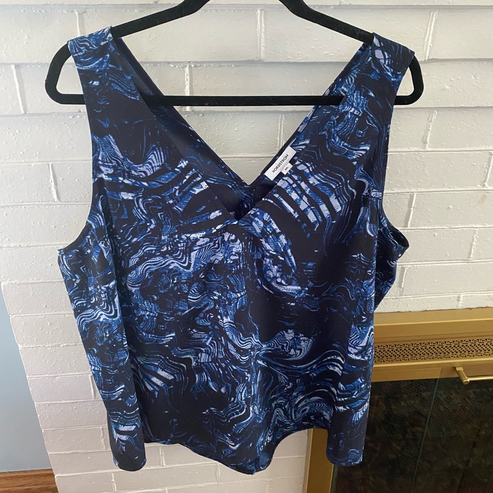 Sz XXL Nordstrom Dbl V Neck Top